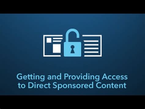 Getting and Providing Access to Direct Sponsored .